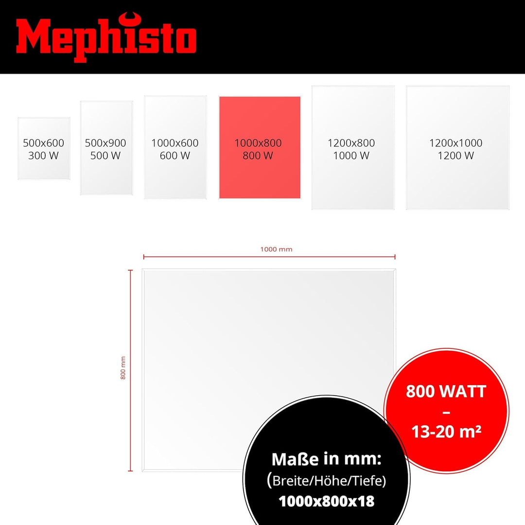 Mephisto Infrarot Heizung Wand- Decken-Standheizung energiesparend Elektroheizung inkl. Fernbedienun