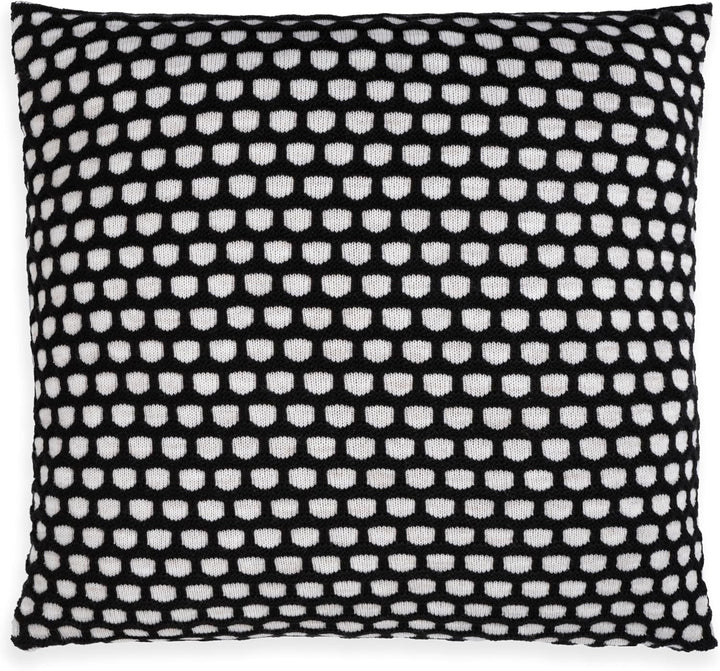 KNIT FACTORY - Mila Kissen - Beige/Schwarz - 50x50 cm 50x50 cm Beige/Schwarz, 50x50 cm Beige/Schwarz