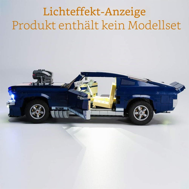 GEAMENT Verbesserte Version Blocks LED Licht-Set für Creator Expert Ford Mustang Car Building Model