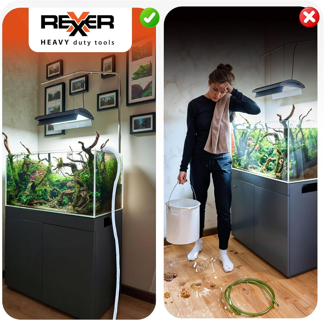Rexxer | Bohrmaschinenpumpe | Aufsatz 3/4" | 2 m Schlauch aus Kunststoff | Tragbar | Schnelle Pumpge