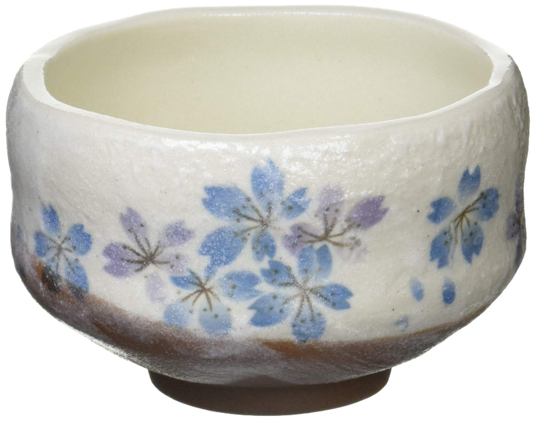Mino Ware Japanese Matcha Bowl Chawan Heian Sakura Blue Color Dia9.4cm 250ml Made in Japan