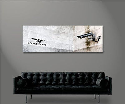 islandburner Bild Bilder auf Leinwand Banksy Modern Art Panorama XXL Poster Leinwandbild Wandbild De