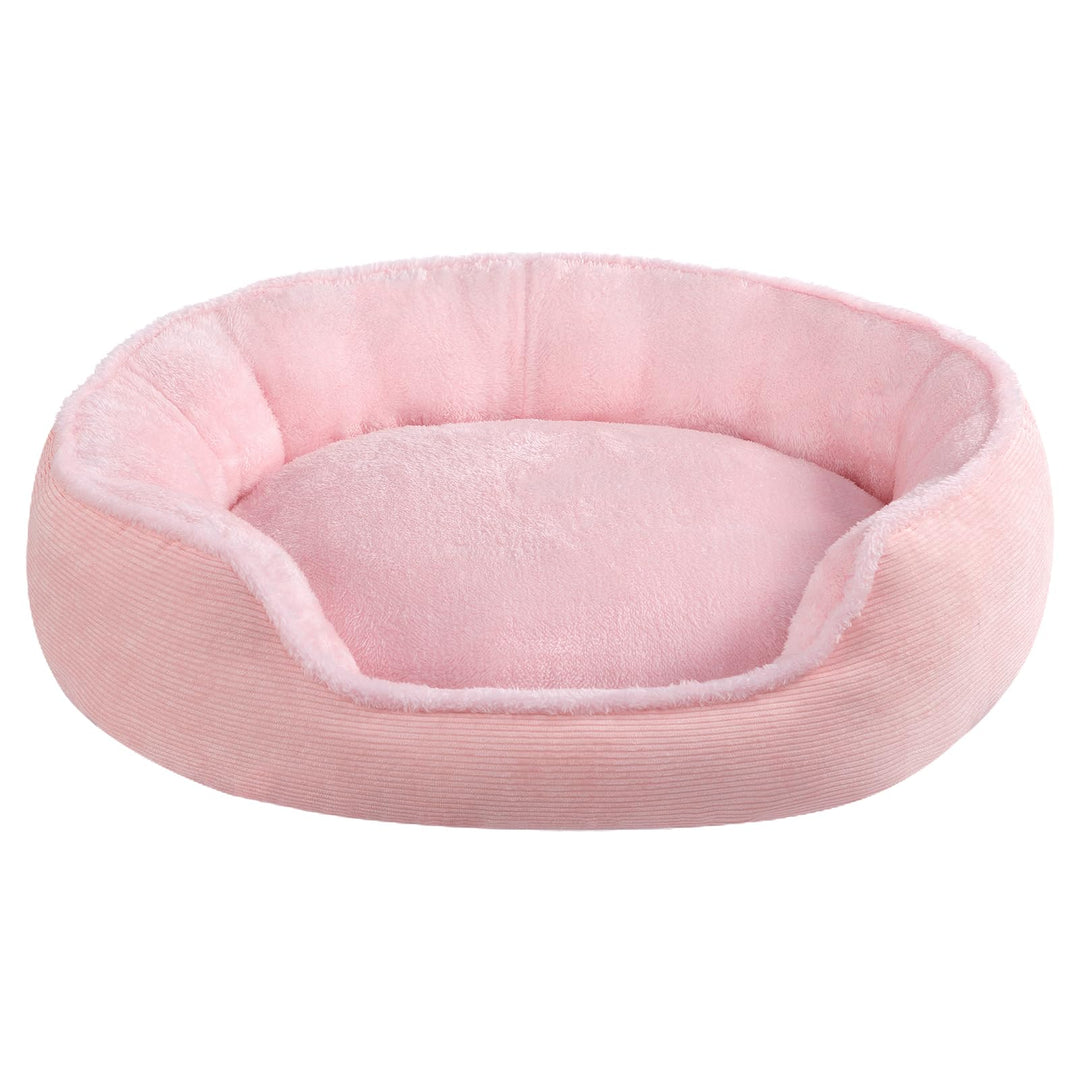 Hollypet Katzenbett Kleines Hundebett, Rundes Haustierbett für Katzen und Welpen, Weiches Schlafbett