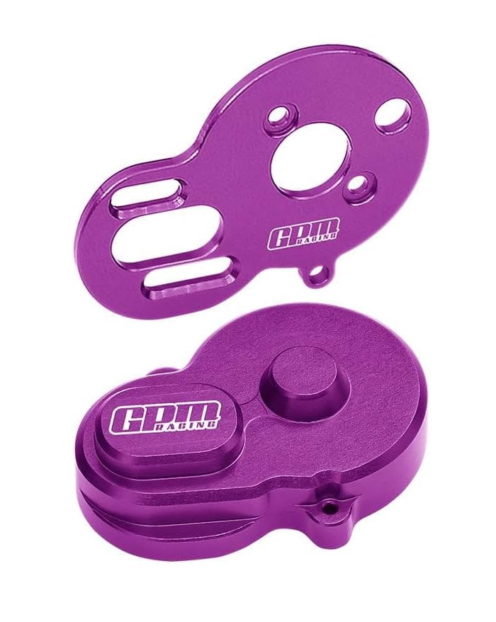 GPM Racing Aluminium 7075 Alloy Motor Plate & Rear Main Gear Cover for LOSI 1/24 Micro-B 2WD Buggy R