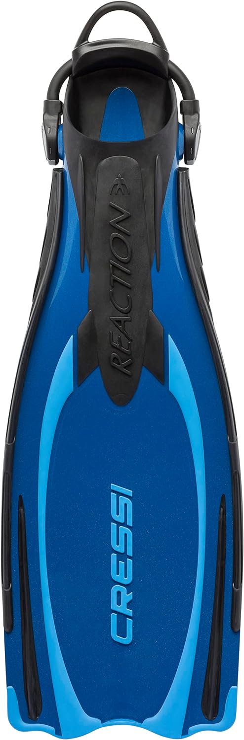 Cressi Reaction EBS Fins - Hochleistungstauchflossen mit EBS Strap M/L (42/45) Blau/Hellblau, M/L (4