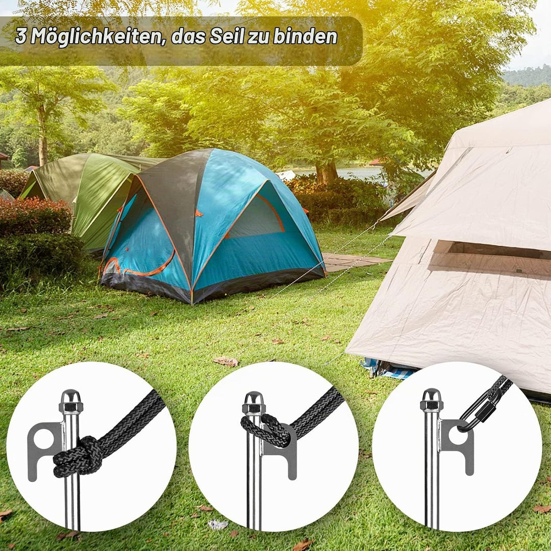 30,5 cm Bodenanker, 4 Stück robuste Zeltheringe, wiederverwendbar, für Campingzelte, Trampoline, Sch