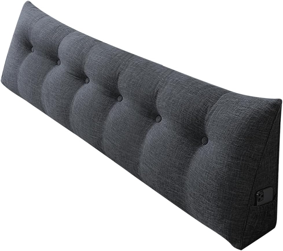 Lesekissen für Bett oder Sofa, dreieckiges Rückenlehnen-Sofakissen, Baby-Kopfteil, abnehmbare Hülle,