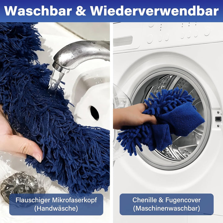 marysgift Staubwedel Teleskop Waschbar Mikrofaser Duster Lang Ausziehbar Bis 250cm,7 Stück Staubwede