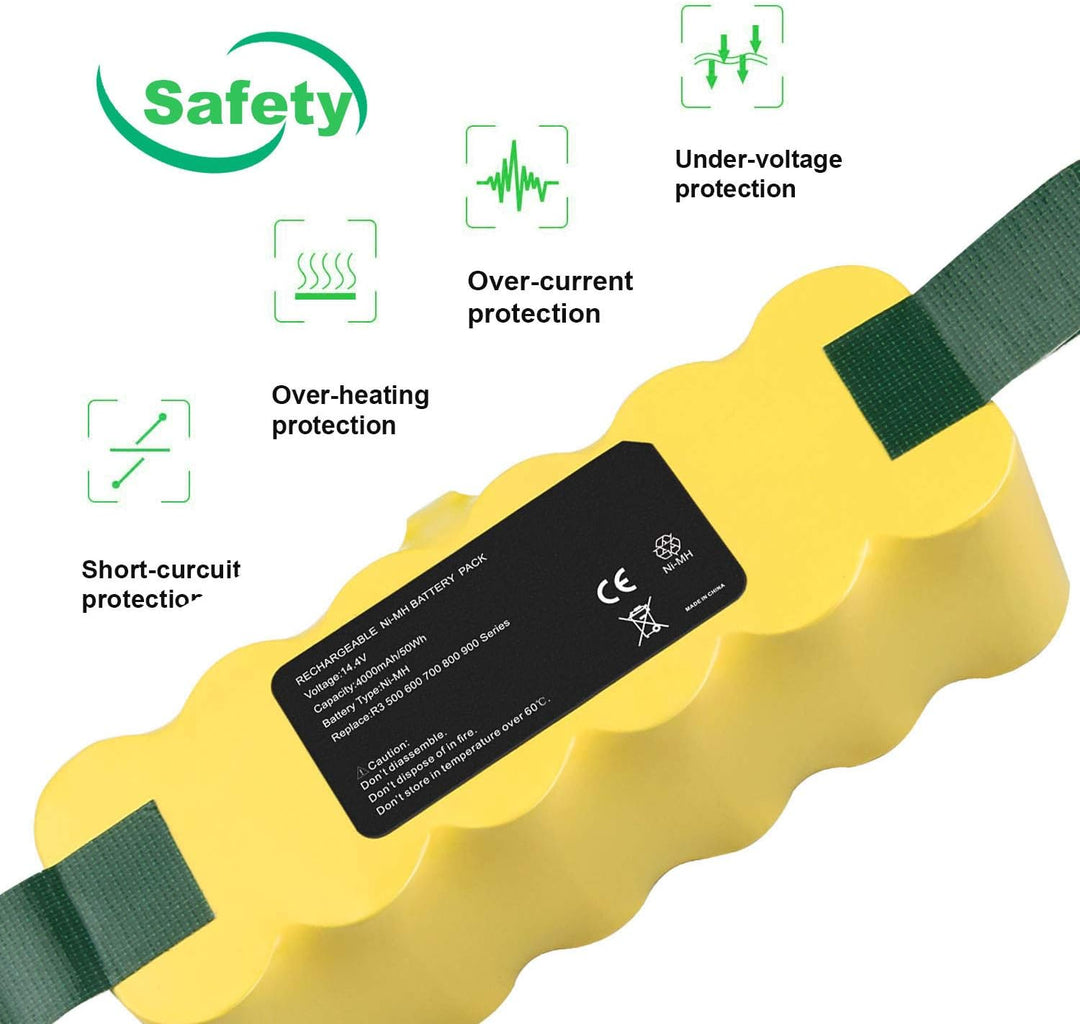ARyee 14.4V 5000mAh NI-MH Akku Kompatibel mit iRobot Roomba 510 530 531 532 533 540 545 550 552 560