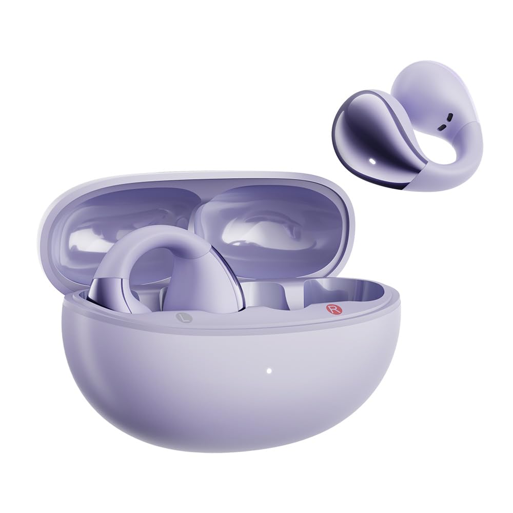 QCY Crossky C30 Open Ear Kopfhörer,Kabellose Bluetooth 5.4 Clip On Kopfhörer,4 Mikrofon ENC Geräusch