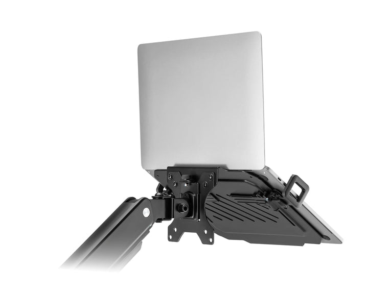 Laptop-Halterung für Monitorarme – VESA 75x75 &amp; 100x100, für 12"–17" Laptops, bis 9 kg, Schwarz Lapt