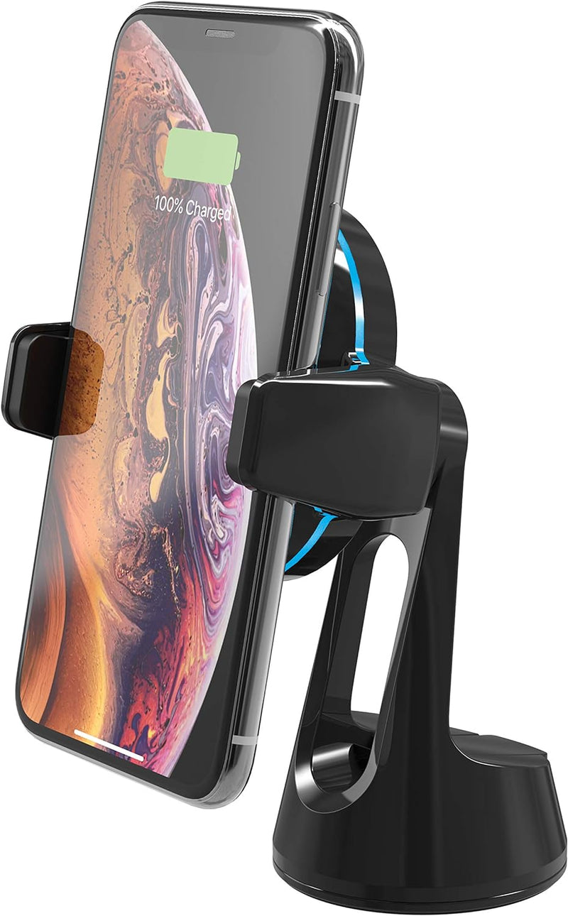 Scosche MagicGrip Sense and Grip Phone Mount - Wireless Charging, for Qi-Enabled Devices - Suction C