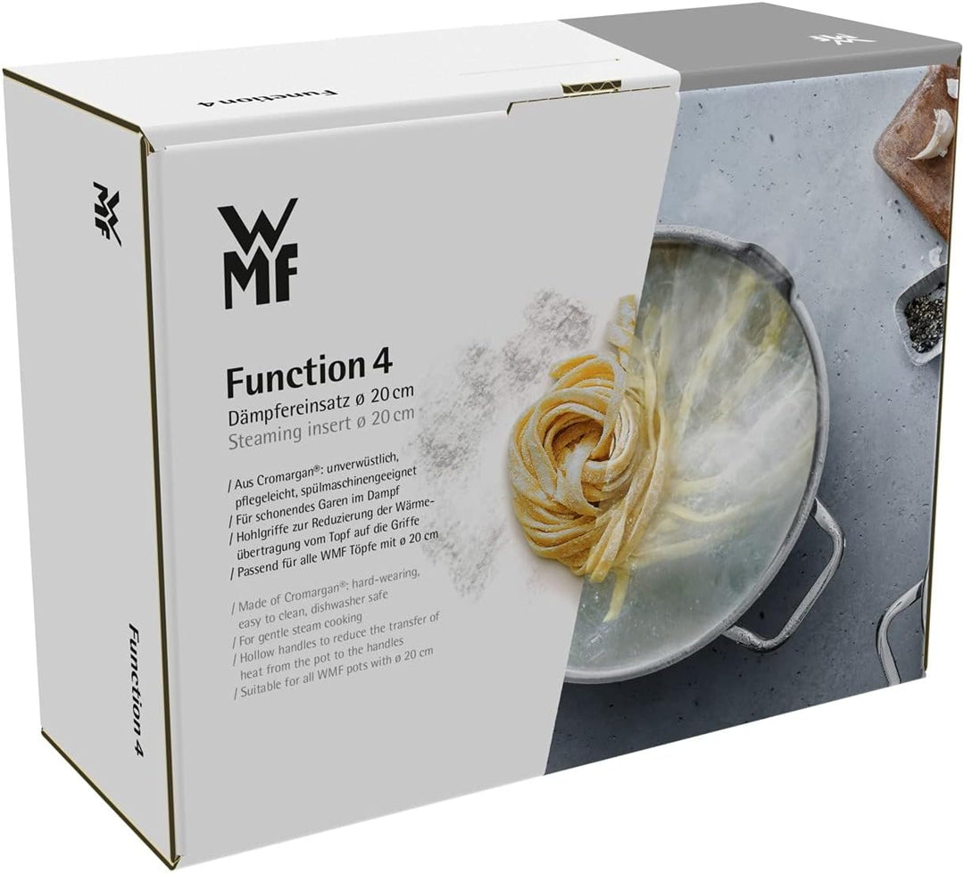 WMF Function 4 Gemüse-/ Kartoffeldämpfer 20 cm, Dampfgarer Einsatz für Topf, Cromargan Edelstahl, sp