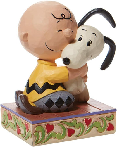 Enesco Peanuts by Jim Shore Charlie Brown und Snoopy Umarmungsfigur, 11,4 cm, Mehrfarbig