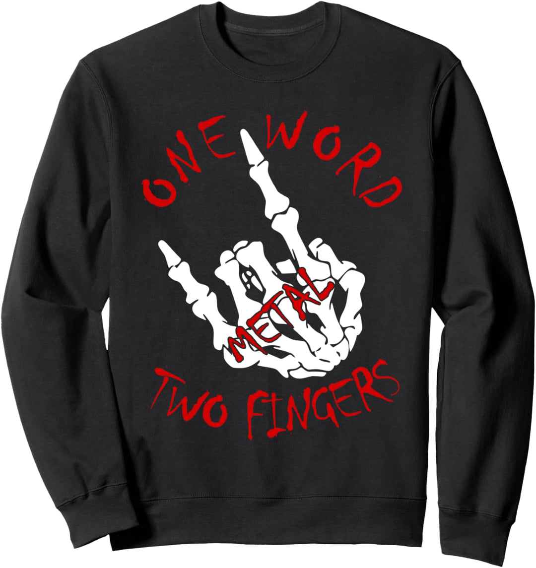 Devil Horns - Heavy Metal Pommesgabel - Rocker Hand 666 Sweatshirt