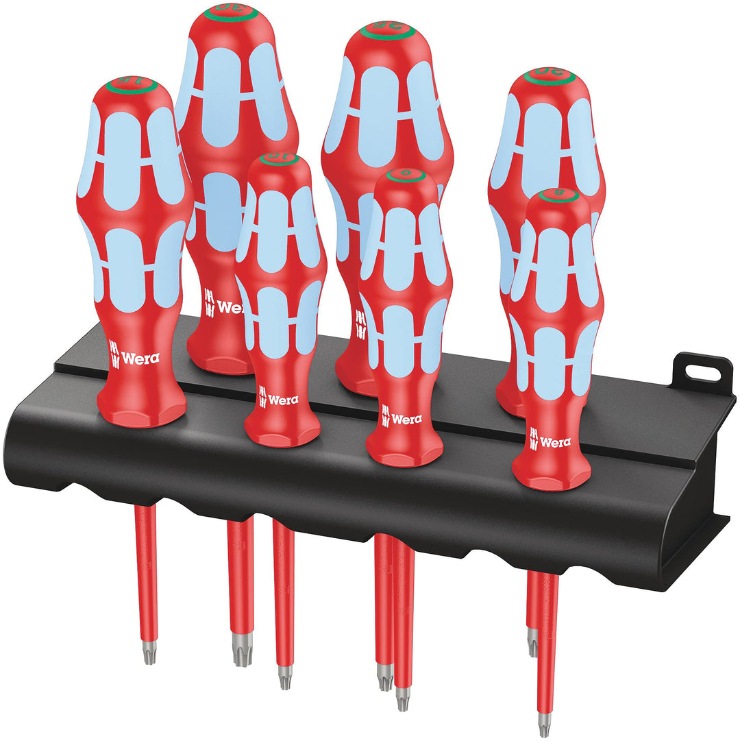3167 i/7 VDE-isolierter TORX® Schraubendrehersatz, Edelstahl + Rack, 7-teilig