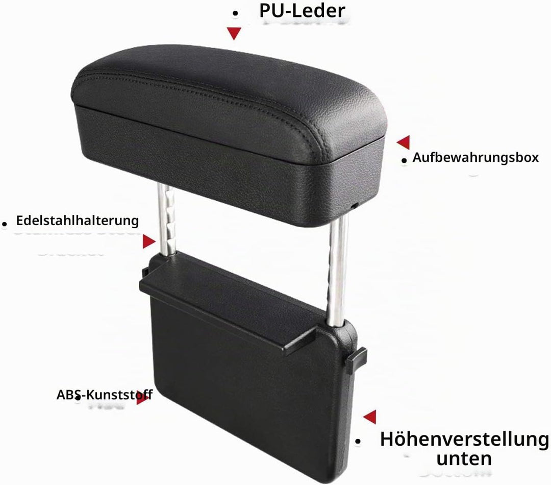 SHAOHAO Update Armrest Extender, Armlehnenpolster Ellenbogenstütze Organizer, Mittelkonsole Einstell