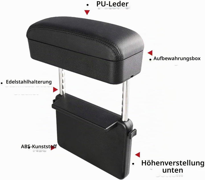 SHAOHAO Update Armrest Extender, Armlehnenpolster Ellenbogenstütze Organizer, Mittelkonsole Einstell
