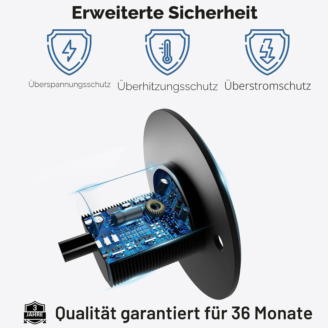 acegoo USB C Steckdose 12V Wohnmobil Ladegerät Vollaluminium, Typ C USB Anschluss PD3.0 QC3.0 KFZ Bu