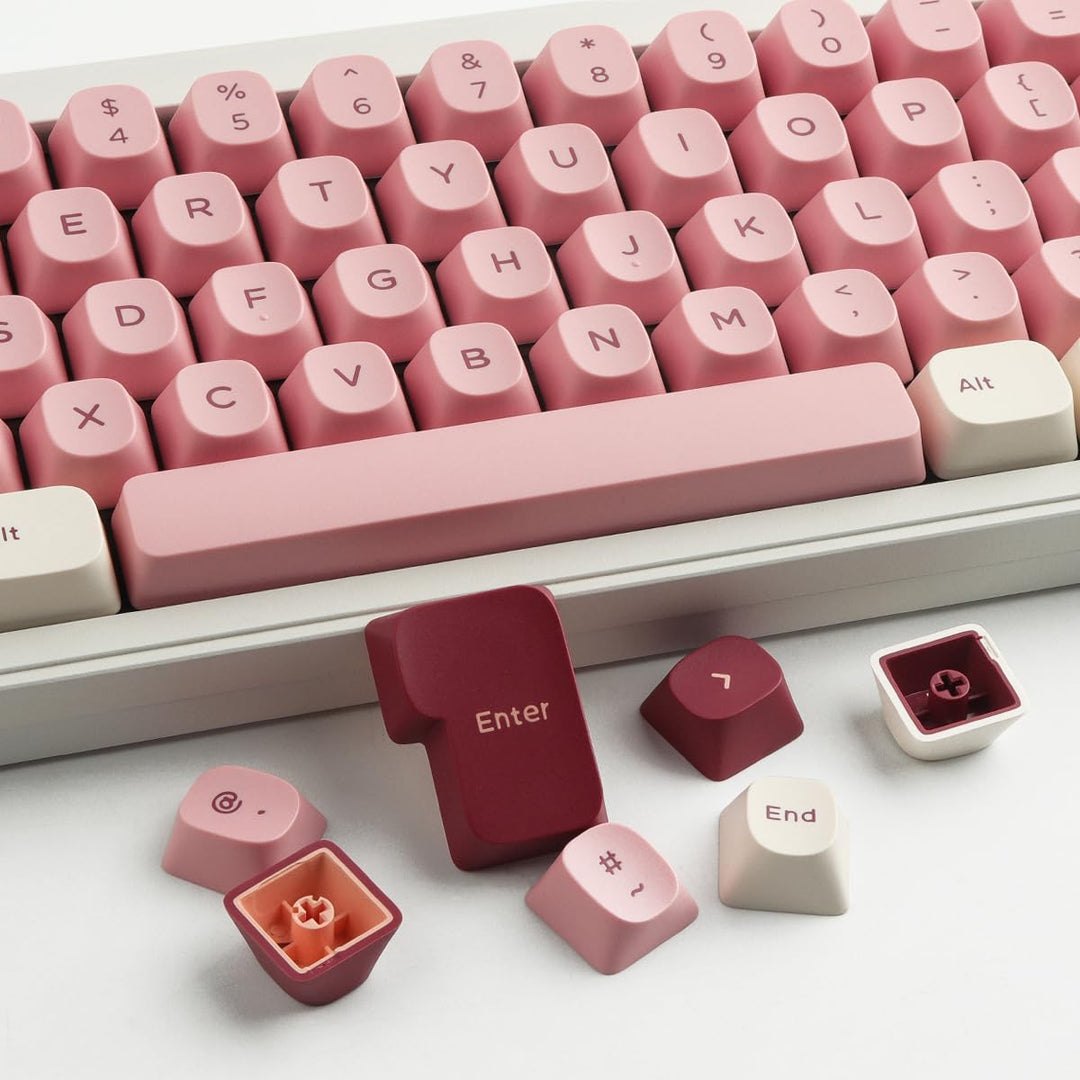 Sunzit PBT Keycaps 173 Tasten YMK Profil Keycaps Rosa Weiss Custom Dye-Sub Tastenkappen Set Side Pri