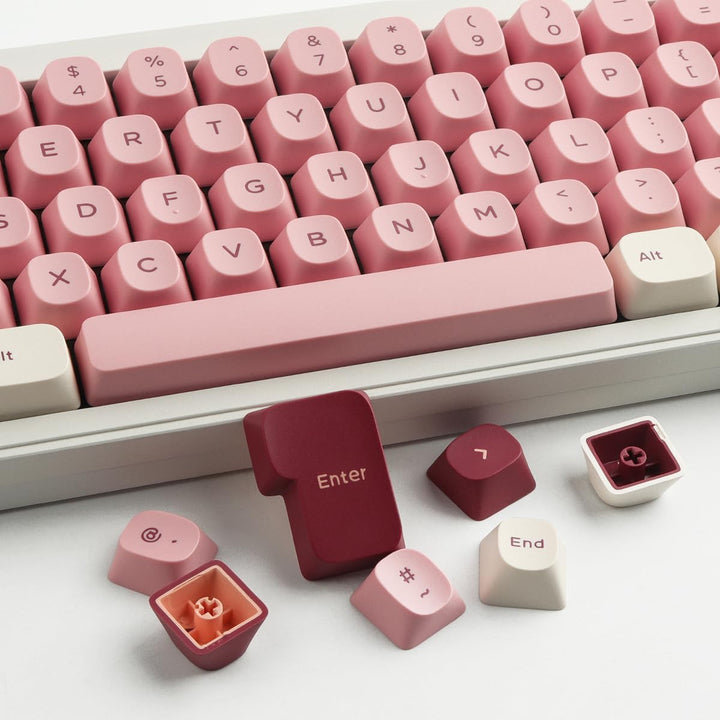 Sunzit PBT Keycaps 173 Tasten YMK Profil Keycaps Rosa Weiss Custom Dye-Sub Tastenkappen Set Side Pri