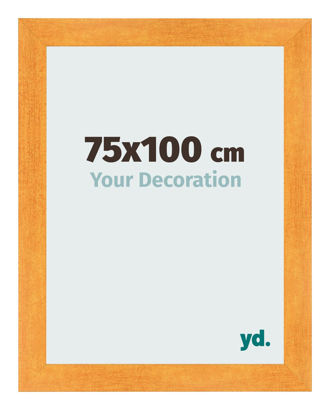 yd. Your Decoration - Bilderrahmen 75x100 cm - Orange - Bilderrahmen aus MDF mit Acrylglas - Antiref