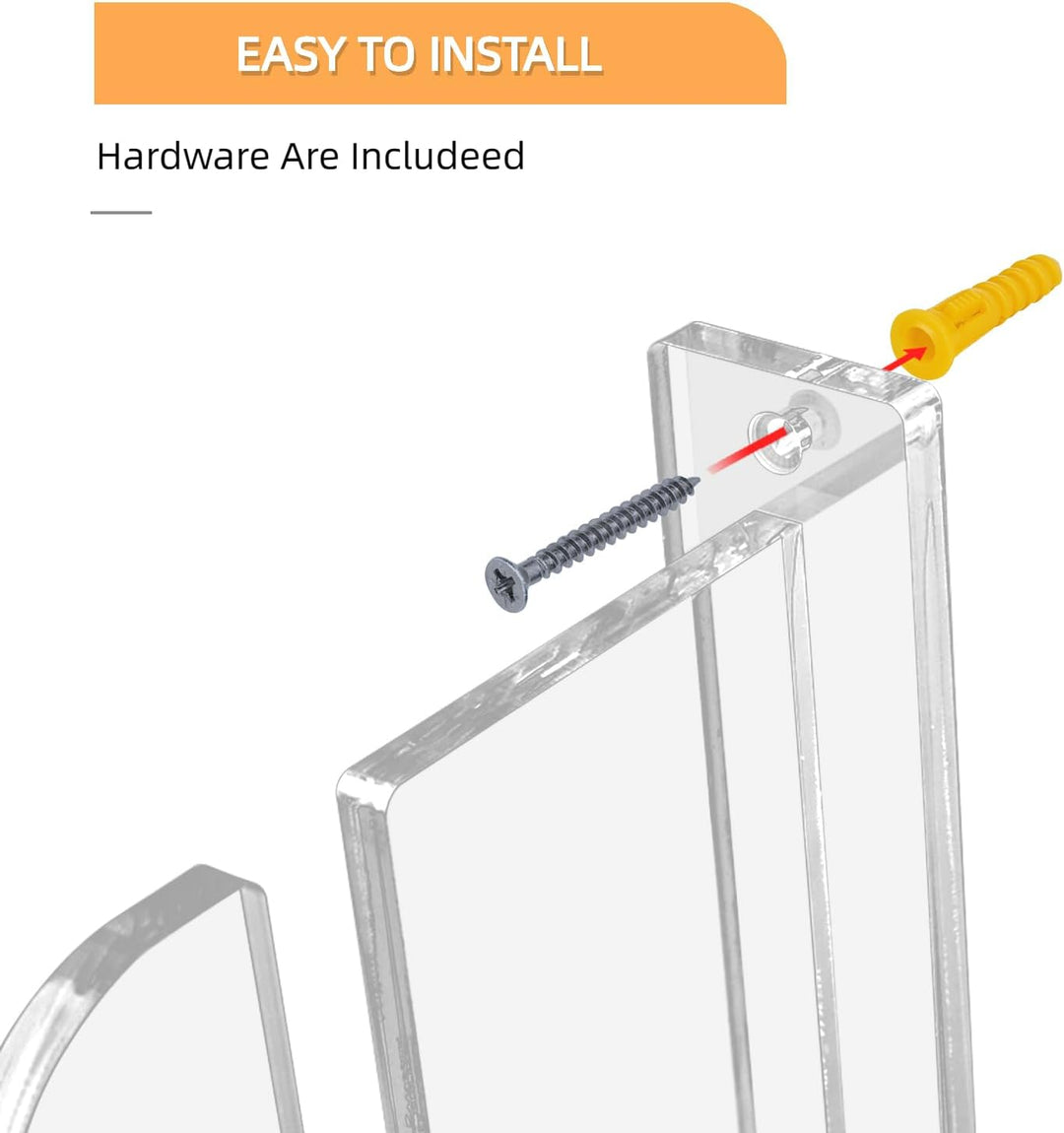BiJun Skateboard- und Snowboard-Wandhalterung - Acryl, Horizontale Halterung, Aufbewahrung, Aufhänge