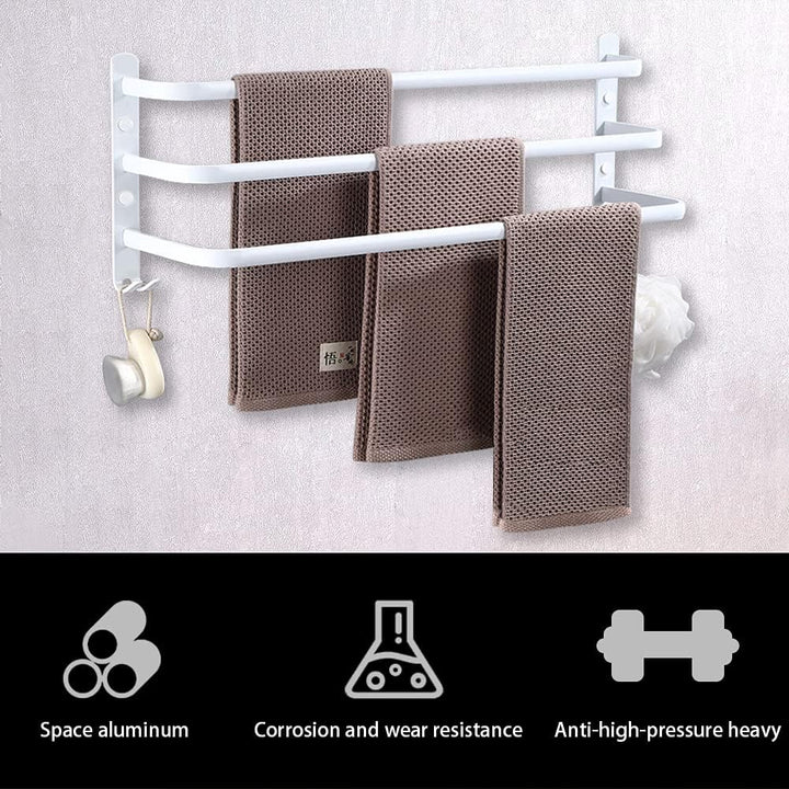 Handtuchhalter Bad 3 Tier Handtuchstange Badezimmer Aluminium Wand-handtuchhalter Handtuchhalter Wan