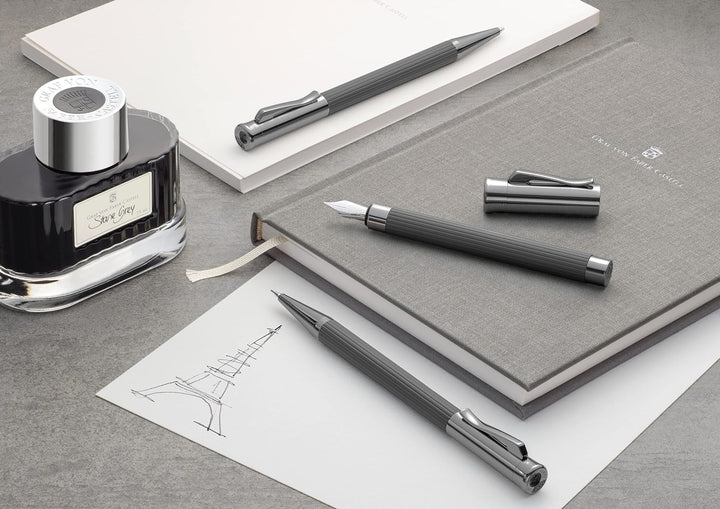 Graf von Faber-Castell 141502 - Füllfederhalter Tamitio Schwarz, Federbreite EF, 1 Stück Füller EF S