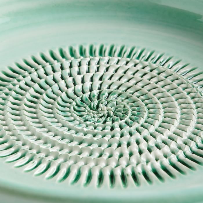 evergrate Keramikreibe Dipschale im Motiv Mint mit Küchenpinsel und Rezeptheft, Mint