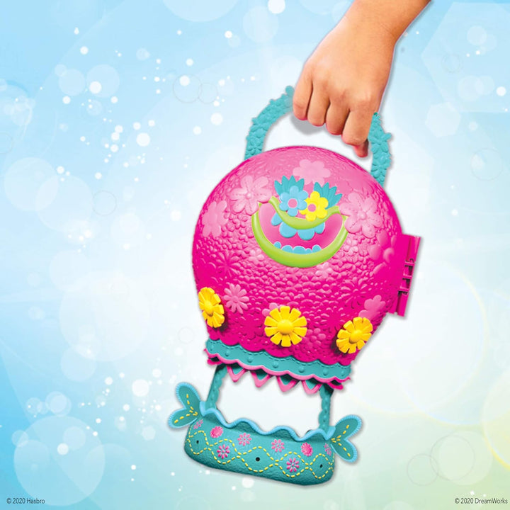 DreamWorks Trolls World Tour Tour Ballon, Spielset mit Poppy Puppe, mit Aufbewahrung und Griff für u