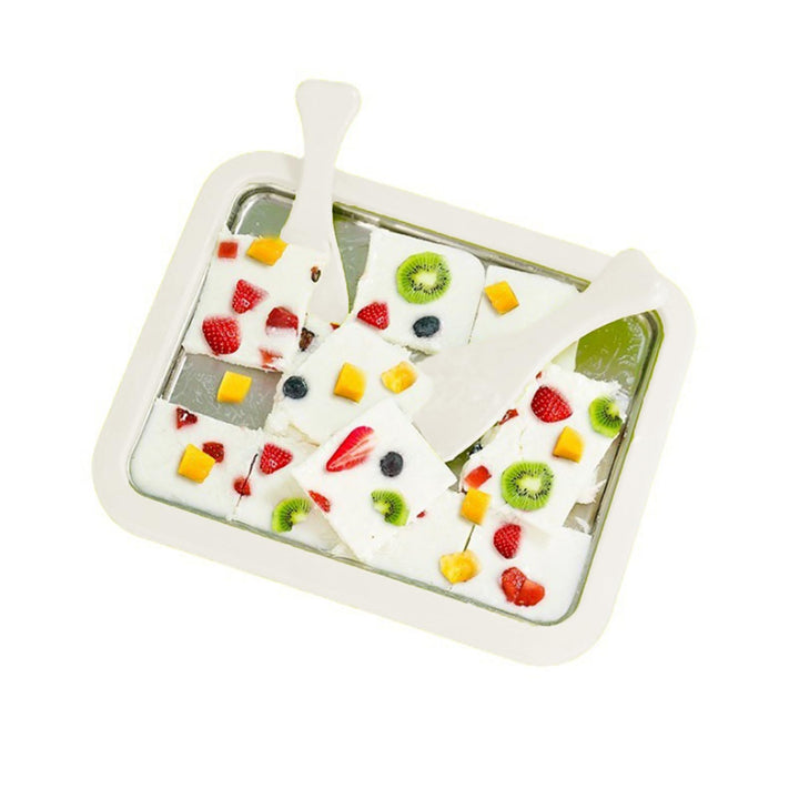 Eisplatte Eis Rolls zum Eis Machen DIY, Eisplatte zum eis machen, Rolled Ice Cream Maker, mit 2 Spat