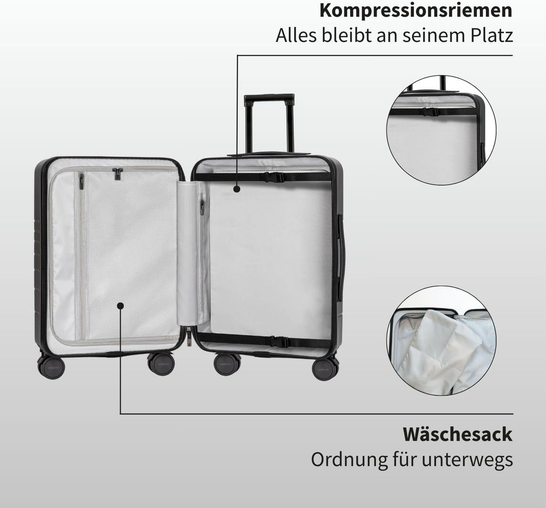 ETERNITIVE - Koffer I Reisekoffer aus Polycarbonat & ABS I Koffer Leicht mit Rollen 360° I Hartschal