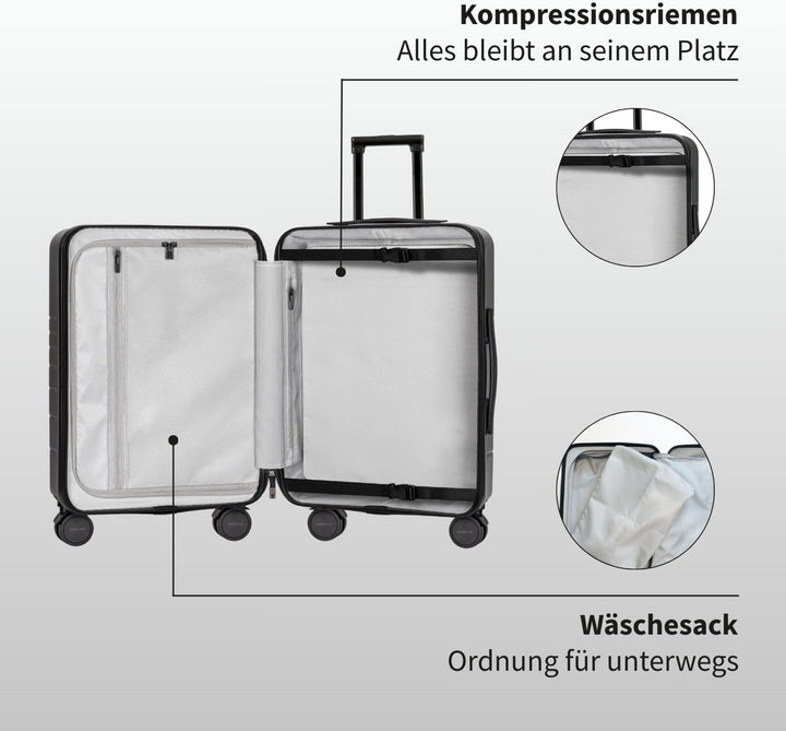 ETERNITIVE - Koffer I Reisekoffer aus Polycarbonat & ABS I Koffer Leicht mit Rollen 360° I Hartschal
