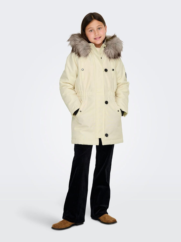 ONLY Damen ONLIRIS FUR Winter Parka CC OTW 15213755 XL Eggnog, XL Eggnog