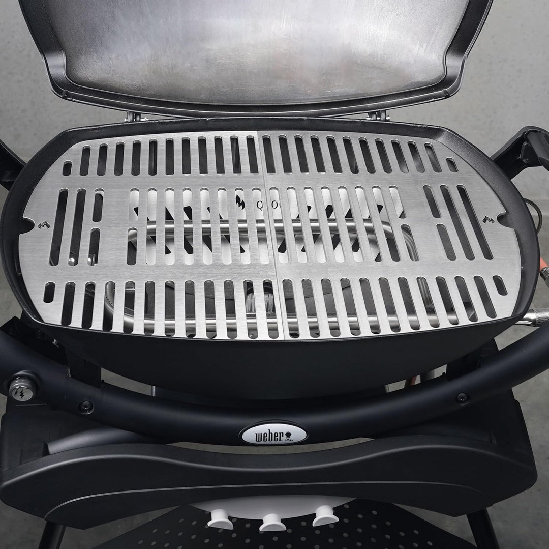 Edelstahl INOX Grillroste für die Weber Q200/2000 Baureihe | spülmaschinenfest - Set aus 2 Hälften G
