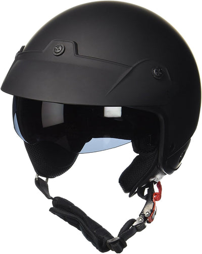 Jethelm H740-L H740 Integriertem mit Integriertem Sonnenvisier und Schild Schwarz Matt - L, L