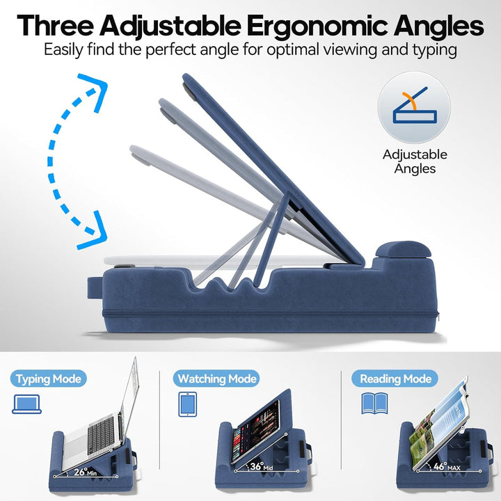 Laptop Kissen für Knietablett, Tablett Kissen Ständer, Laptoptisch Schoss fürs Bett/Sofa, Verstellba