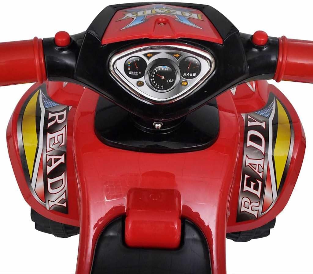 vidaXL Rotes Aufsitz-Quad für Kinder mit Sound und Licht, Rot