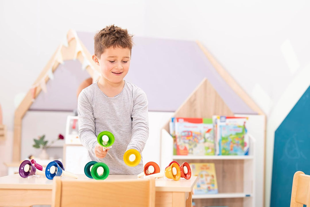 Betzold Musik - Glocken mit Einmalanschlag - bunt Stopp-Funktion mit Notennamen für Kinder diatonisc