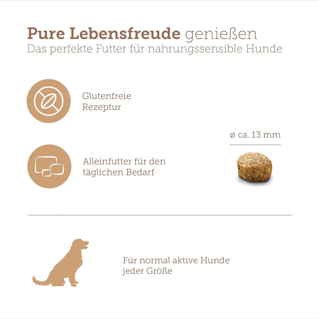 MERA pure sensitive Senior Truthahn und Reis Hundefutter – Trockenfutter für die tägliche Ernährung