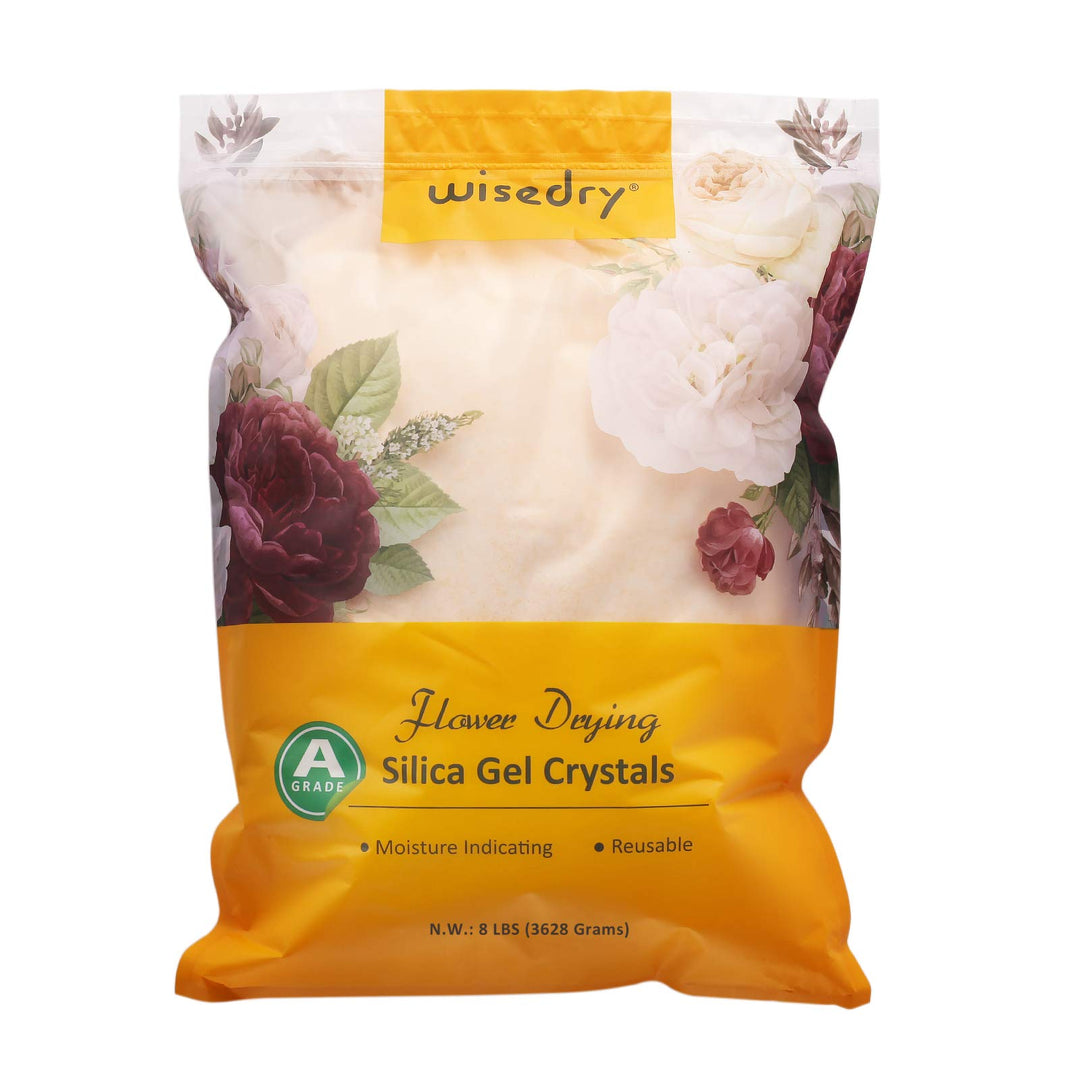 wisedry Kieselgel zum Trocknen von Blumen, 3,6 kg, feine Kristalle, Trockenmittel, wiederverwendbare