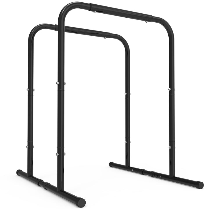 leikefitness Pull Up Dip Station Strength Training Dip Stand Station Triceps Dips Pushups for Home G