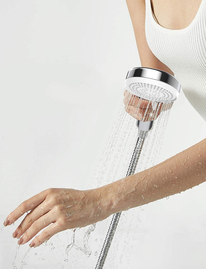 HONBOO Duschkopf mit Stoppfunktion, Wassersparender Duschkopf Hochdruck Handbrause mit 3 Strahlarten