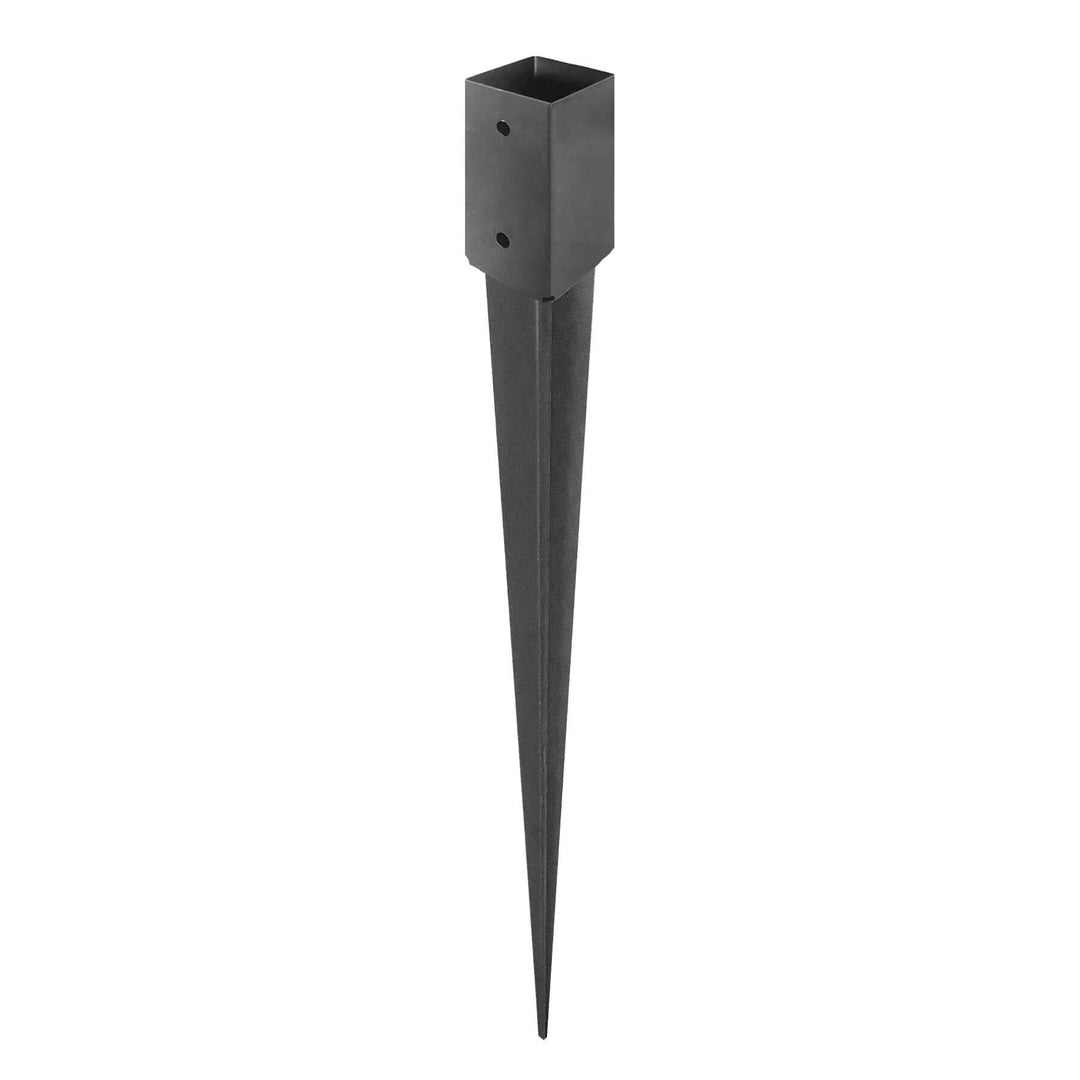 ADGO - 4er Set - Einschlagbodenhülse, Pfostenträger für Holzpfosten - 70x750mm - Quadratische Basis