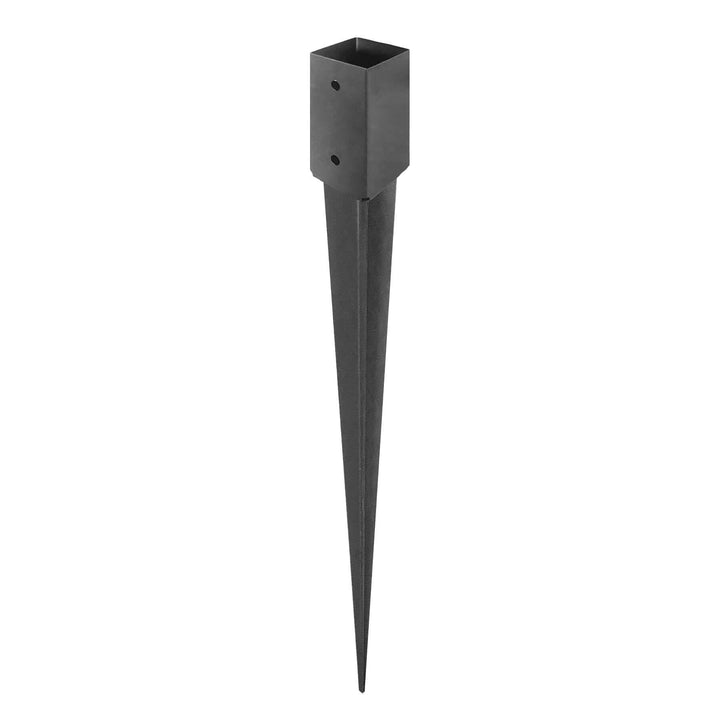 ADGO - 4er Set - Einschlagbodenhülse, Pfostenträger für Holzpfosten - 100x750mm - Quadratische Basis