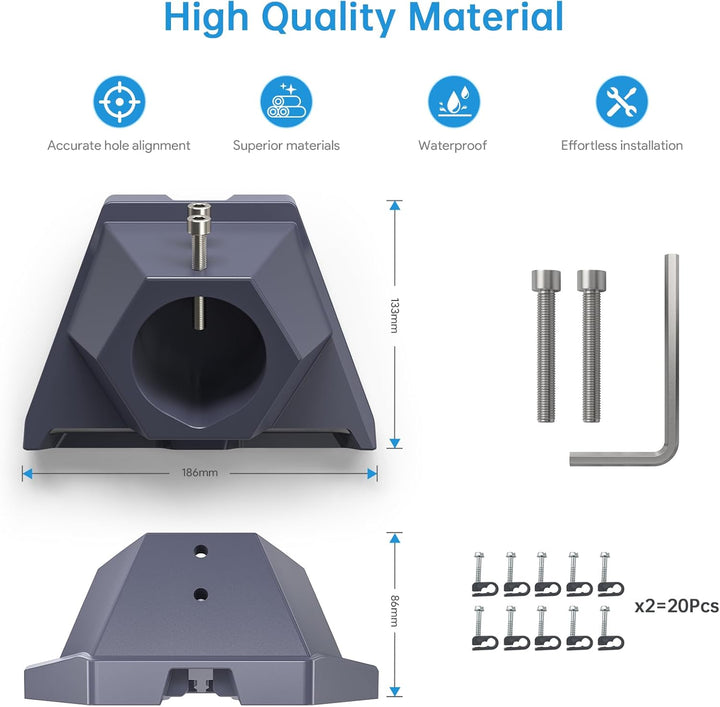 Starlink Gen 3 Rohradapter, Premium Aluminium Starlink Halterung für Starlink Standard Dish/V3/V4 Ki