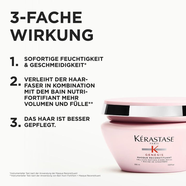 Kérastase Stärkende Haarmaske für brüchiges und strapaziertes Haar, Aufbauend und effektiv gegen Haa
