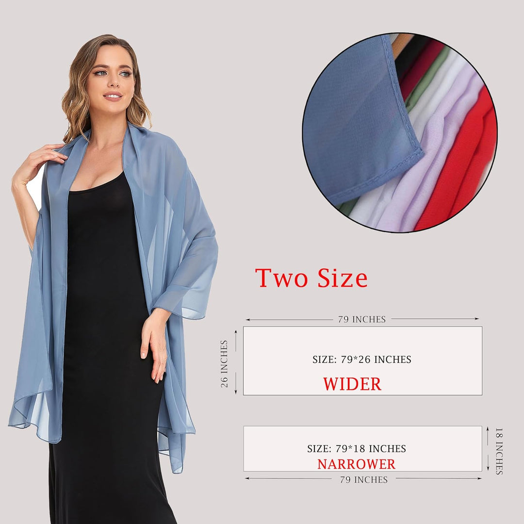 Damen Pashmina-Schal 79*18‘’ Dusty Blue, 79*18‘’ Dusty Blue