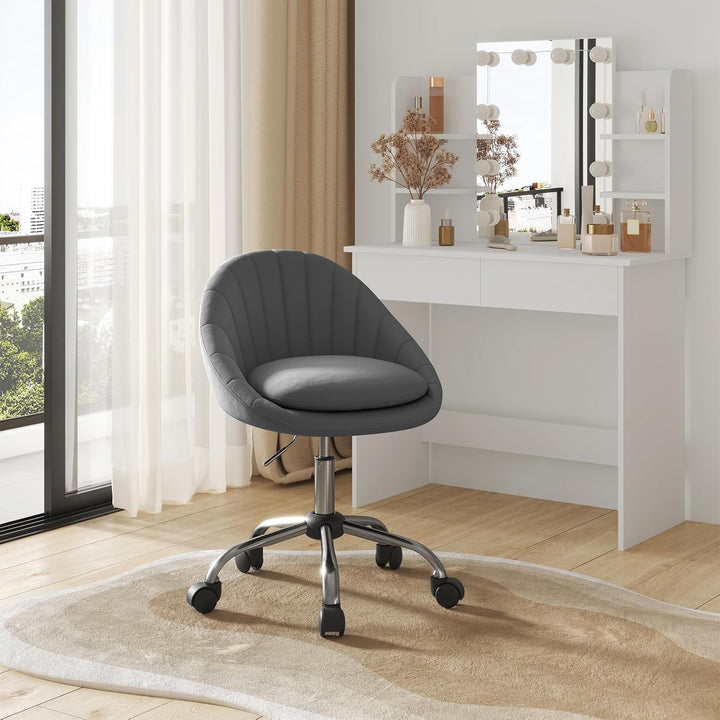 WOLTU Homeoffice Stuhl, Bürostuhl ergonomisch, Schminkstuhl drehbar, Drehstuhl mit Rollen, Schreibti